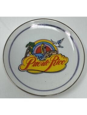 Vintage Puerto Rico Caribbean Island Souvenir Collector Plate Made in Japan